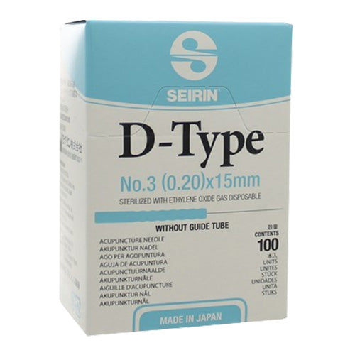Seirin Needles D-Type Light Blue 0.20x15mm