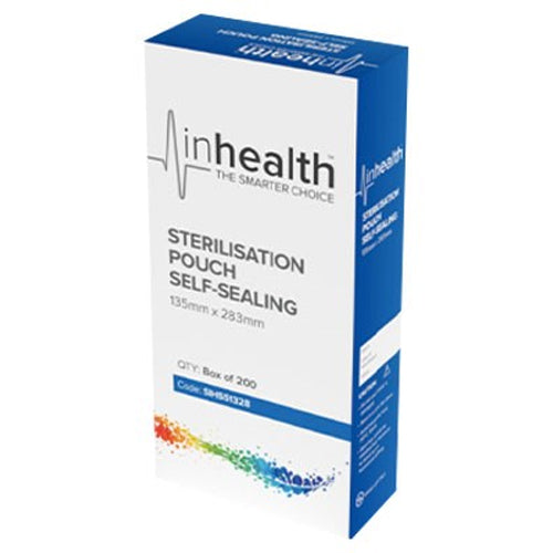 inhealth Self- Sealing Autoclave Pouch 135x283mm