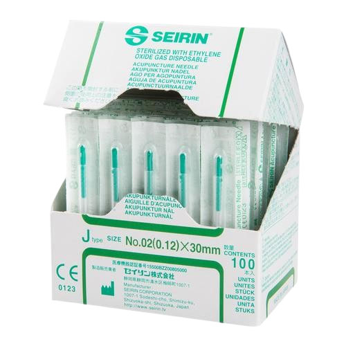 Seirin Acupuncture Needles J-Type Dark Green 0.12 x 30 mm