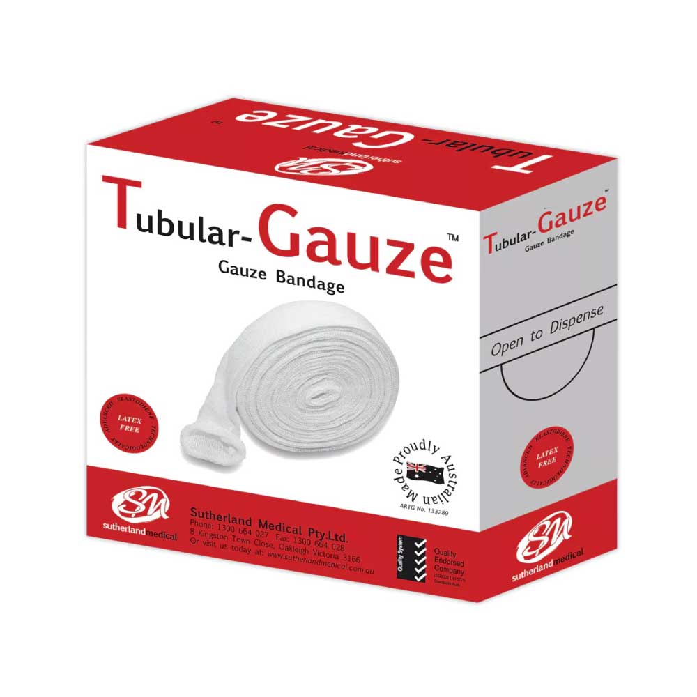 Tubular Gauze 20m Lightweight Protection Bandage (Size:12 Bulk Finger Dressings)