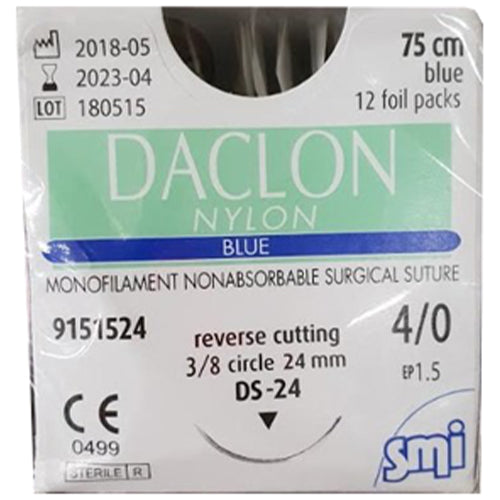 Daclon Nylon 4-0 24mm RC 75cm