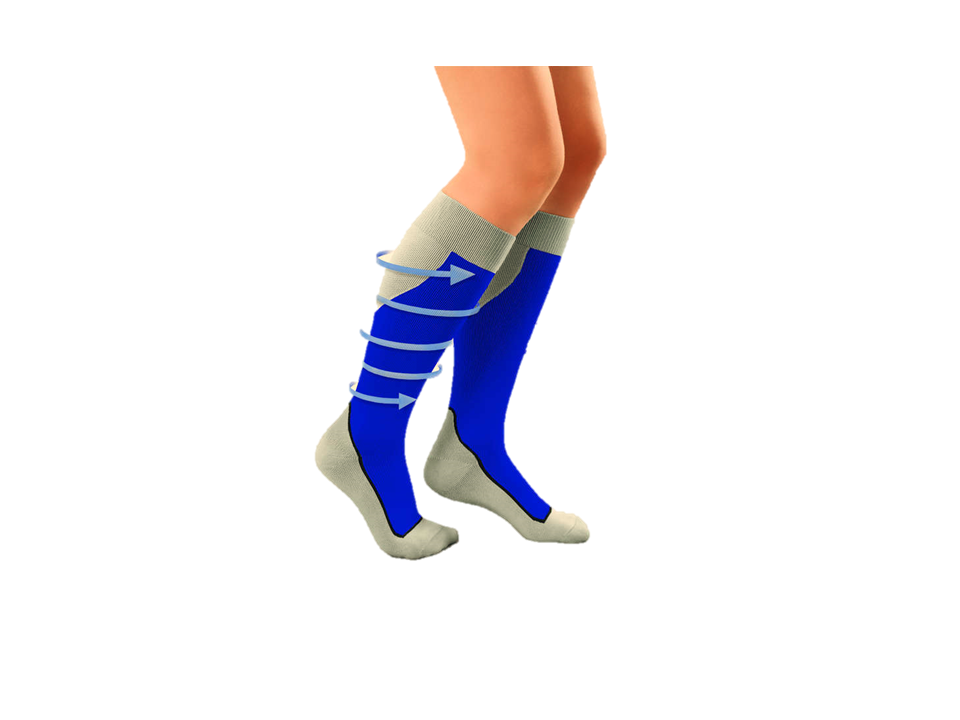 JOBST Sport Knee High Compression Sock 15-20mmHg X-large Royal Blue