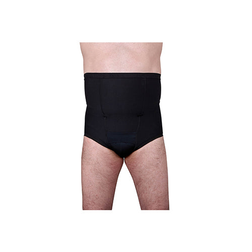 Suportx Male Hernia Support Girdles Briefs Small High Waisted 91-99cm Black