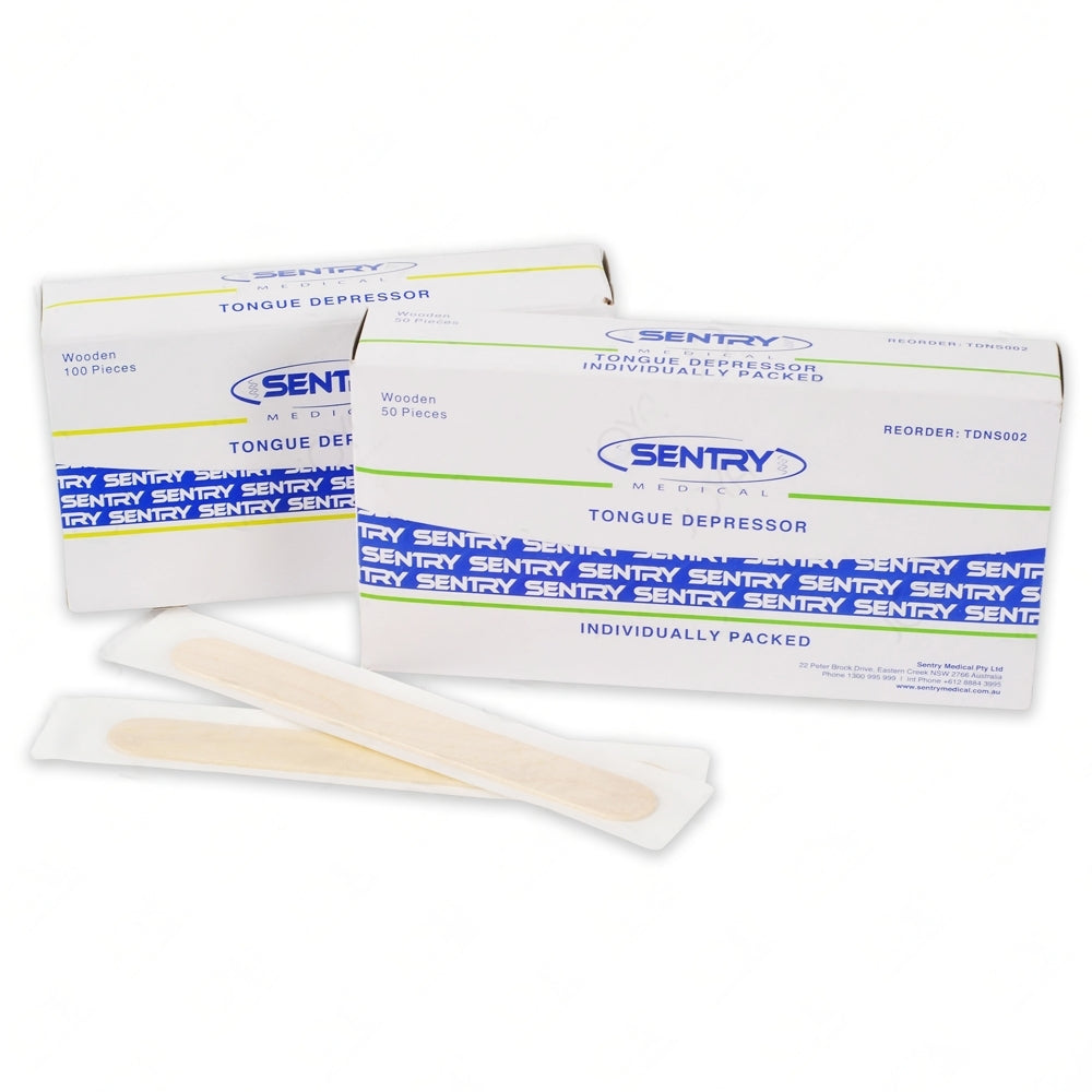 Tongue Depressor Wooden Individually Wrapped
