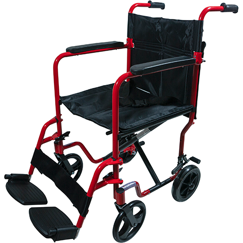 Wheelchair Aluminium Compact Transit - Red