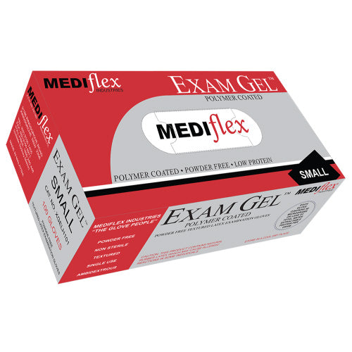 Mediflex Exam Gel Powder Free Latex Small Gloves