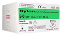 assut nylon 3/8 circle sutures / 19mm / 5-0 / 75cm / rc / box of 36