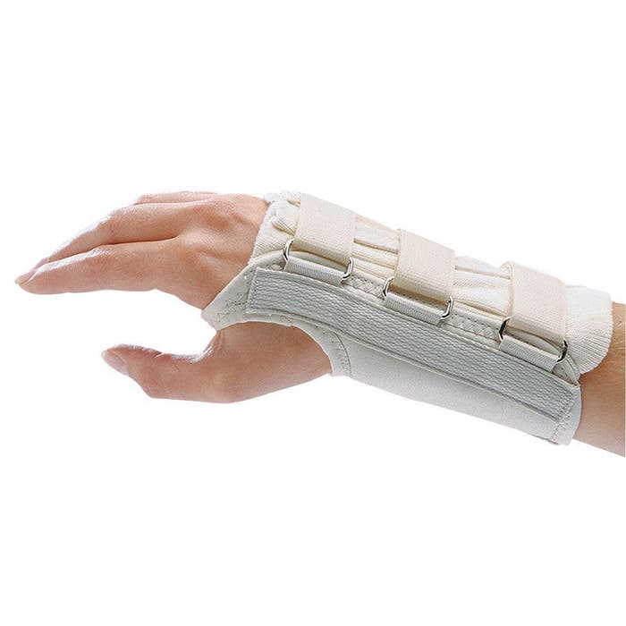 Rolyan D-Ring Wrist Brace, Long Length, Beige