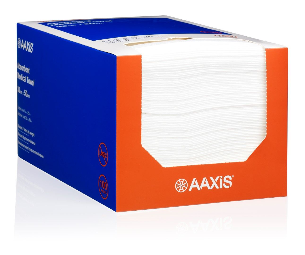 absorbent medical towel / small / 35cm x 30cm / box of 100