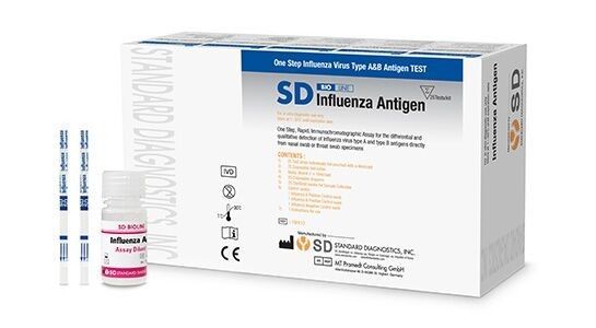 sd bioline influenza antigen rapid flu test / a and b / box/10