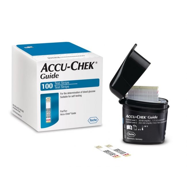accu-chek guide test strips / box/100