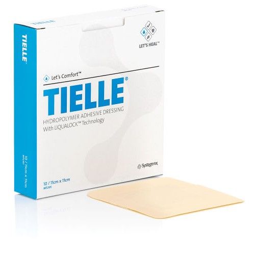 tielle hydropolymer adhesive foam dressing - 7cm x 9cm box/10