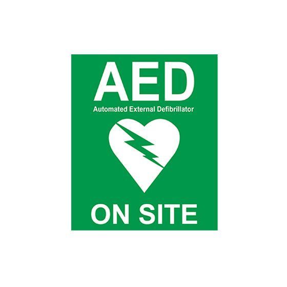 aed defib sticker / each