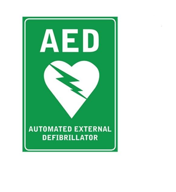 aed defib wall sticker / each