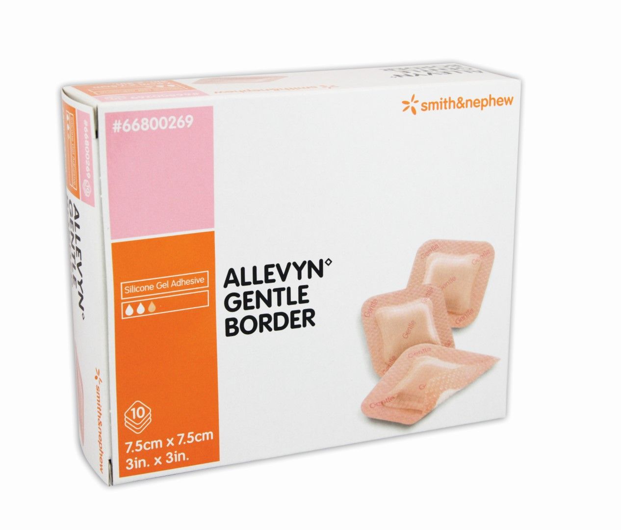 allevyn gentle border foam dressing 10cm x 20cm - box/10