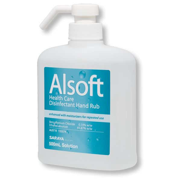 alsoft disinfectant hand rub 500ml / each
