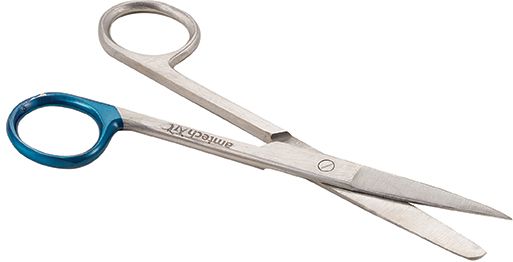 amtech scissors sharp / blunt blue end / sterile / 13cm