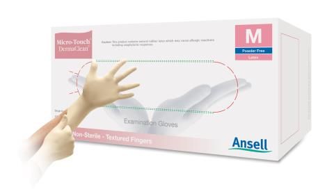 ansell micro-touch dermaclean latex examination powder free gloves
