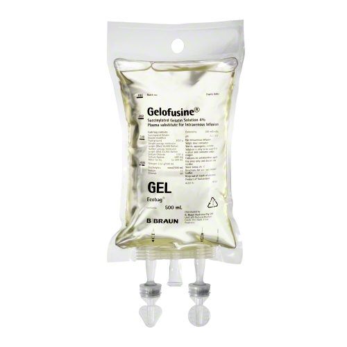b braun gelofusine iv fluid - volume replacement colloid 500ml