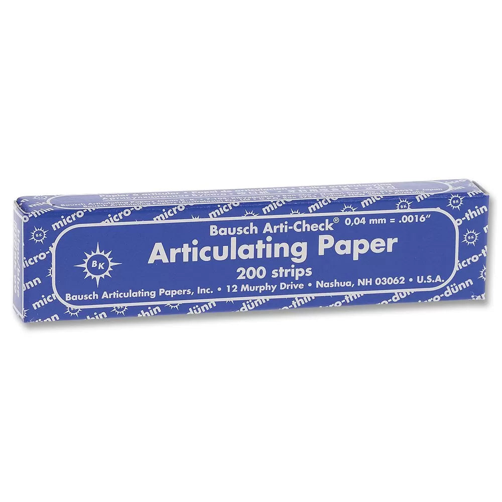bausch articulating paper bk09 / blue / 200 strips / box of 40