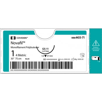 Novafil 5-0 SBE-3 16mm 45cm Blue Suture