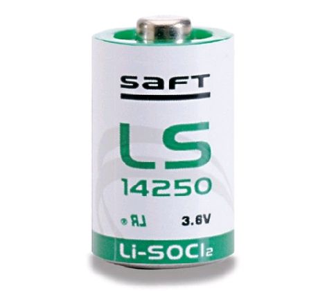 battery lithium 3.6v 1/2 'aa'