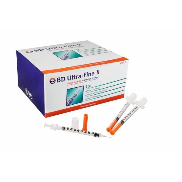bd insulin syringe ultra-fine / 1ml 30g x 8mm / box of 100