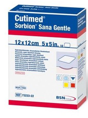Cutimed® Sorbion® Sana Gentle Wound Dressing, 12x12cm – Box/10