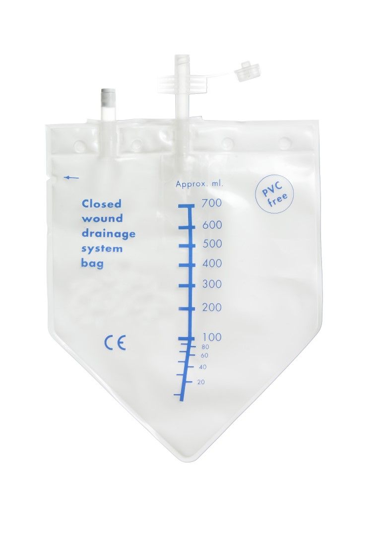 bellovac wound drainage bags 700ml box of 50