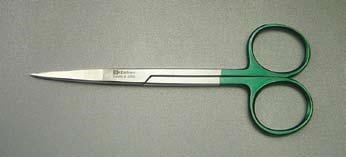 SCISSORS IRIS 11.5cm GREEN HANDLE - Box/10