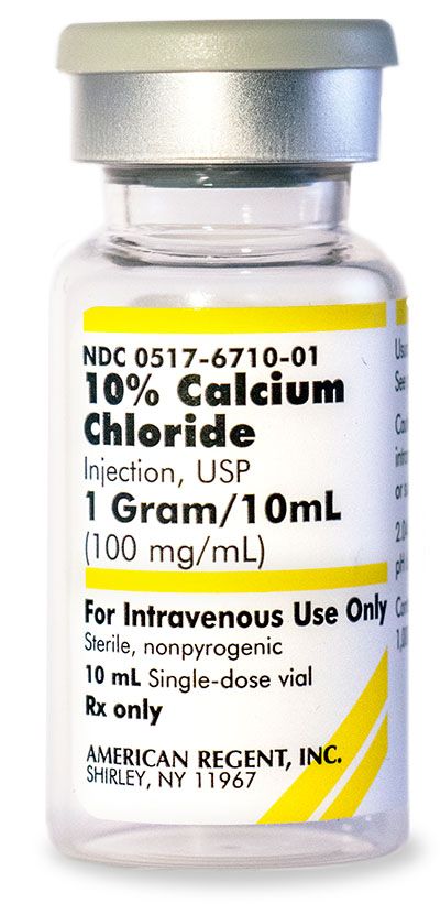 calcium chloride 10% 10ml / pack of 10