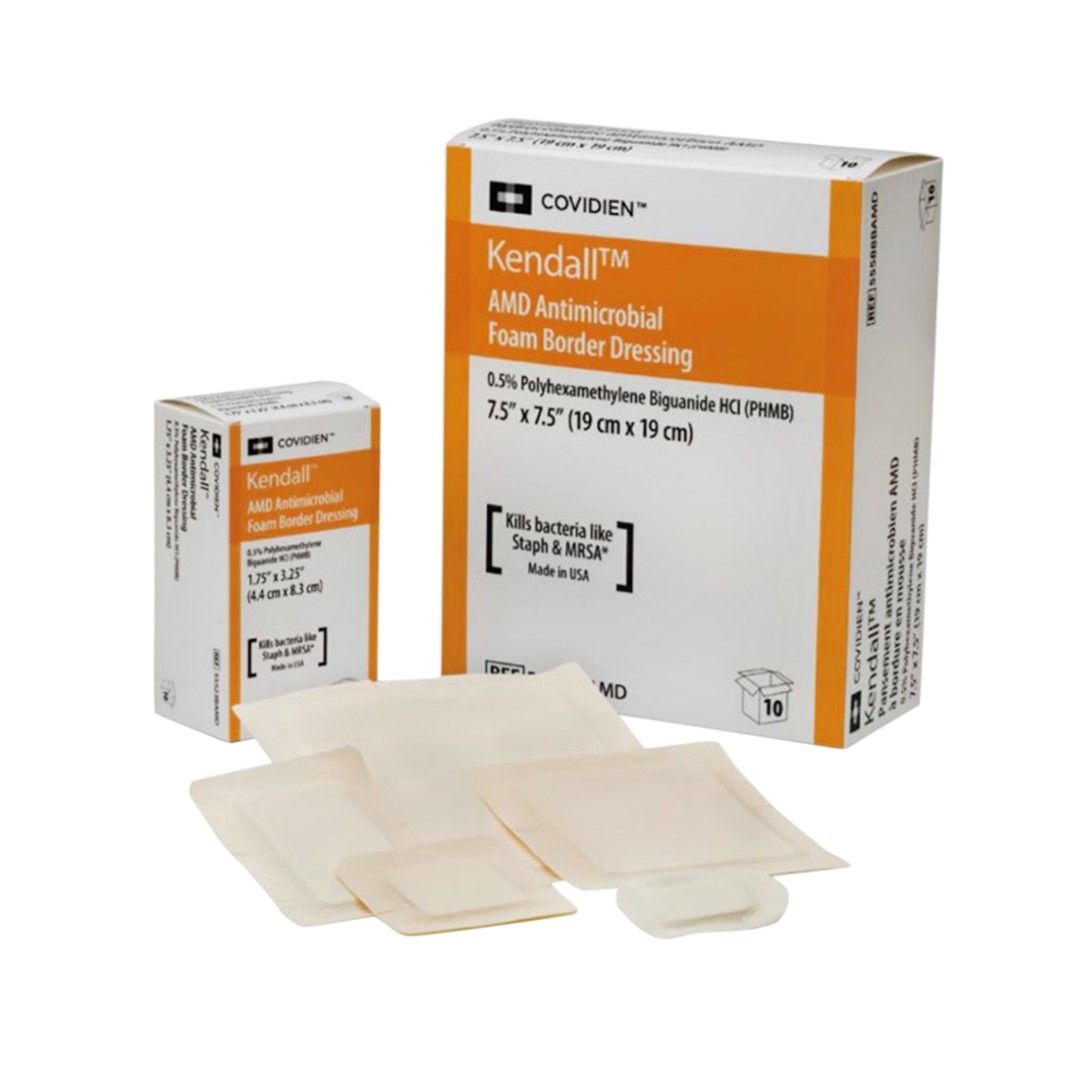 antimicrobial foam dressing / 10cm x 10cm / box of 10