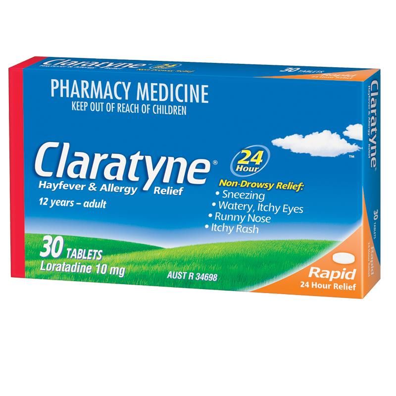 claratyne tab non sedative 30's