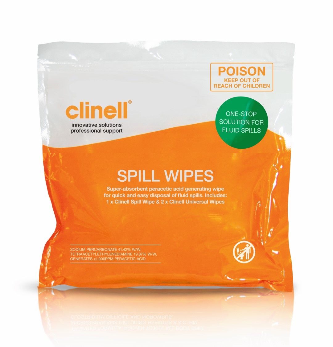clinell spill wipes kit / each