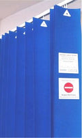 cubicle curtain disposable / 6m / blue / 2m drop / pack of 6