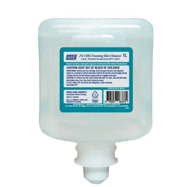 cutan 2% chlorhexidine skin cleanser / 1l cartridge