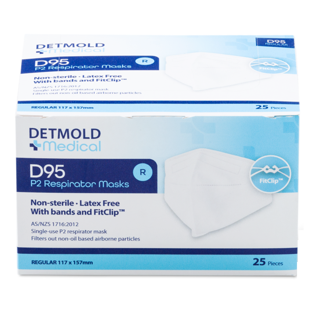 detmold medical d95 p2 respirator face mask