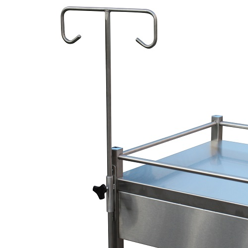iv pole and bracket suitable for instrument trolley / each
