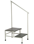 fortress double step-up stool with handrail