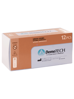DemeCAPRONE Suture 4/0 13mm 3/8 PCSP 45cm 12s
