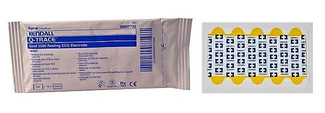 ecg electrode q/trace gold 5500 / box of 100