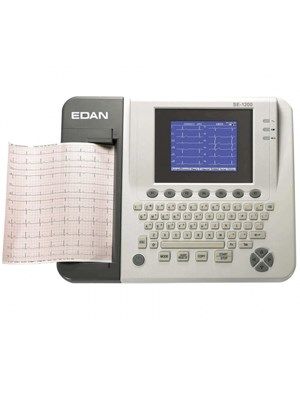 edan se-1200 express basic stand alone ecg with pdf reporting and a4 printer 12 channel