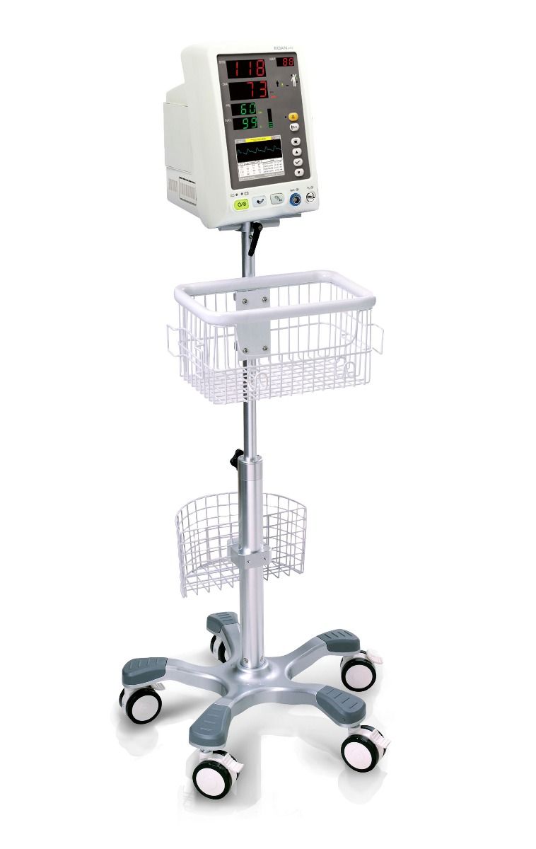 edan rolling stand for vital signs monitors / im3, im50, m3a, x8, x10