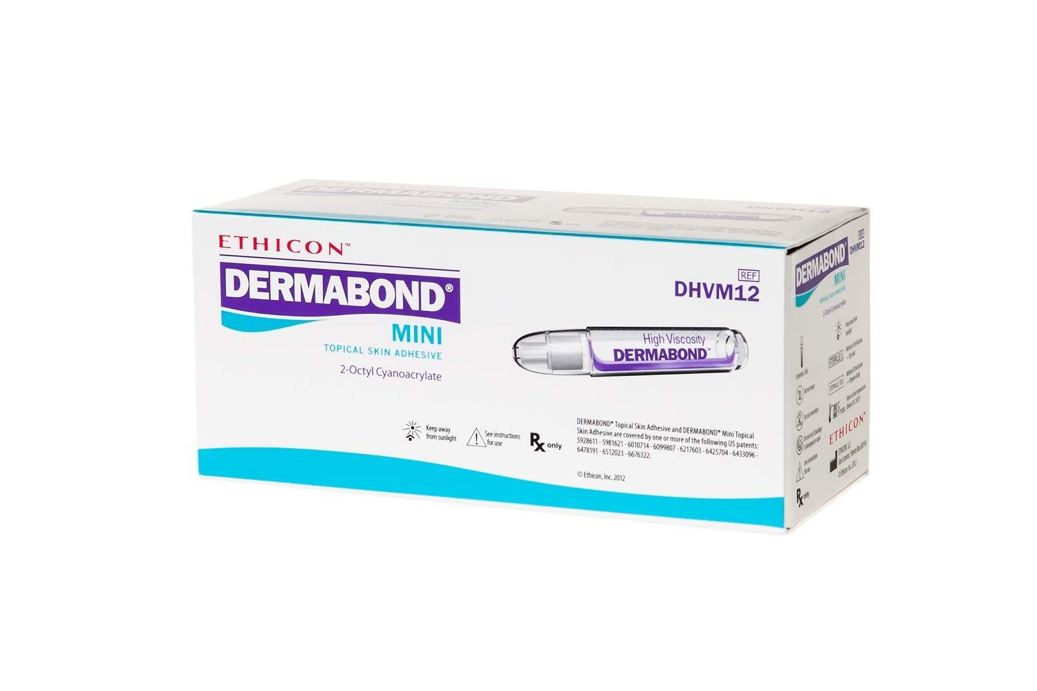 ethicon dermabond high viscosity mini / box/12 vials