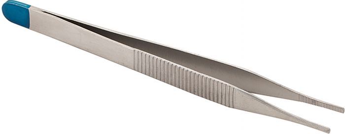 amtech adson forceps / non toothed blue end / sterile / 12cm
