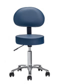 fortress deluxe treatment stool / navy / with backrest