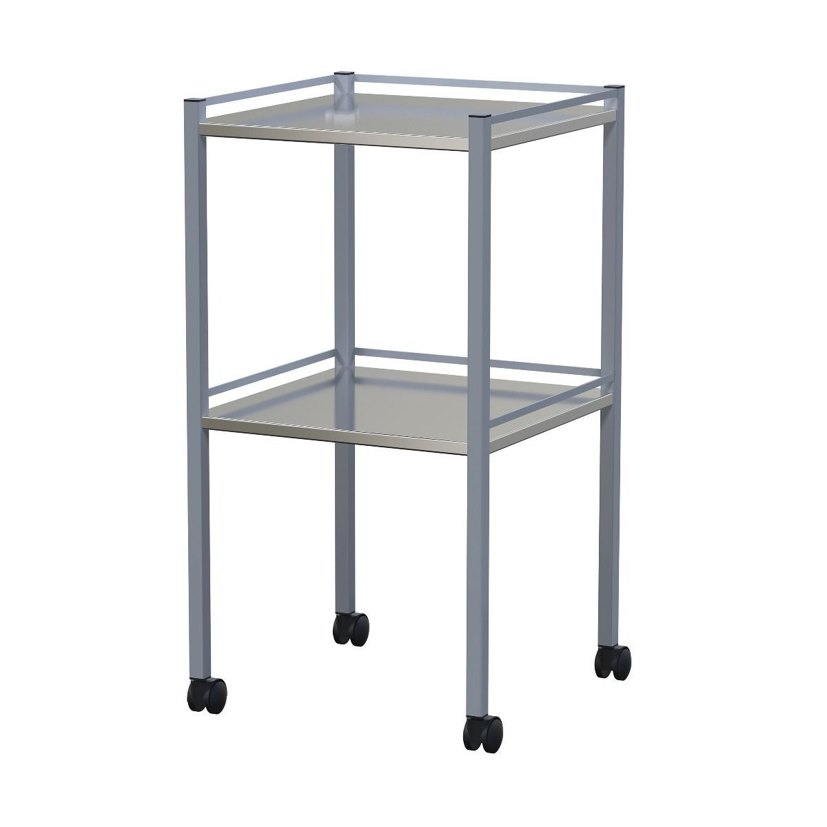 fortress powder coated series instrument trolley / no drawer / 490x490x900mm