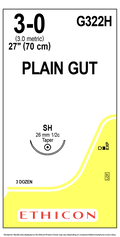 PLAIN GUT Yellowish Tan 70cm 3-0 SH 26mm - Box/36