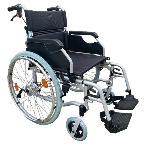 G3 Wheelchair S/P 46cm Seat with Drum Brake Silver