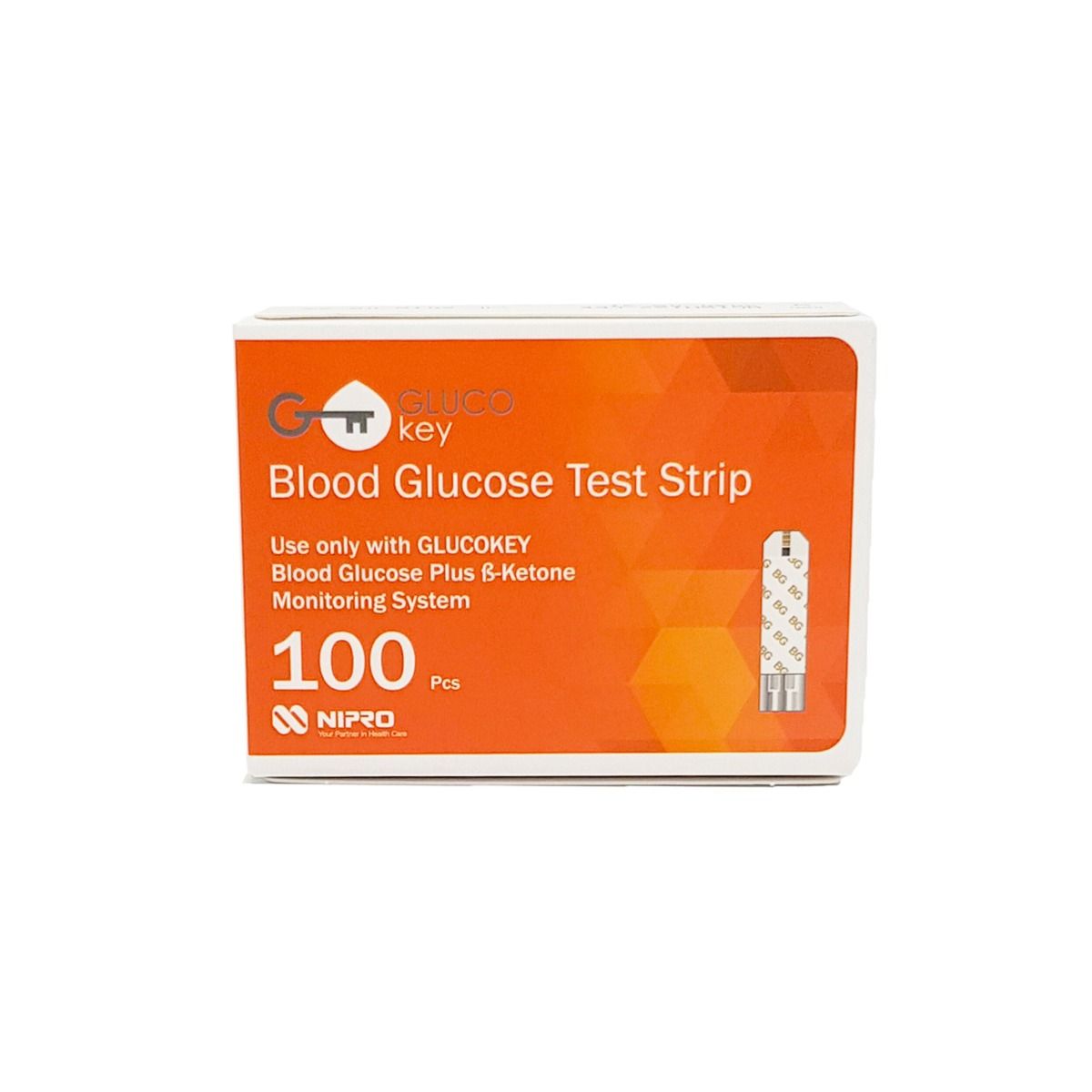 glucokey blood glucose test strips / box 100